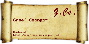 Graef Csongor névjegykártya